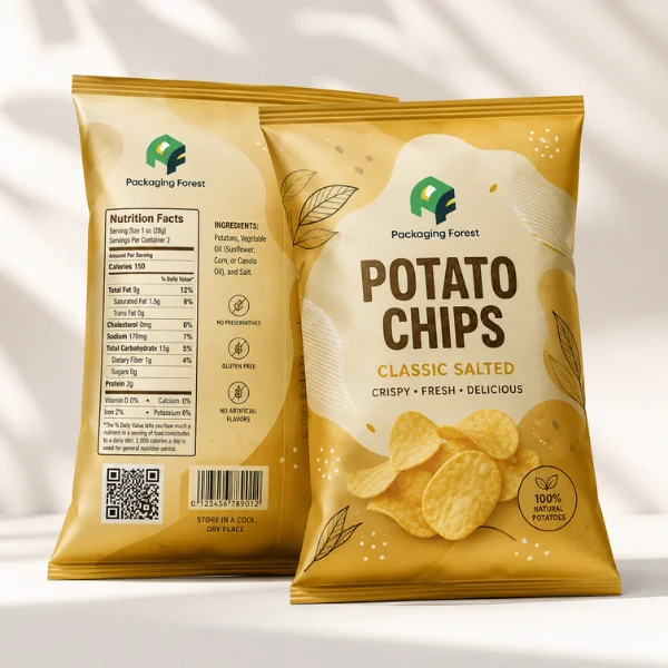 Custom Printed Chip Bags 8.5 x 13 "